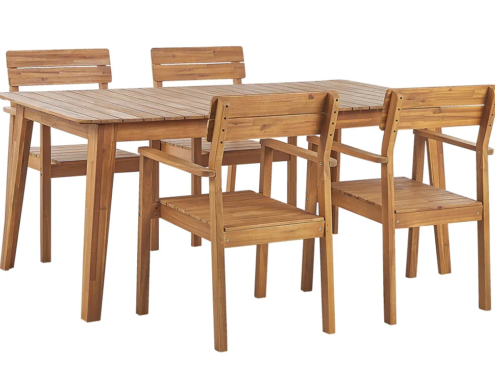 Conjunto De Jardim Em Madeira De Acacia Para 4 Pessoas Fornelli