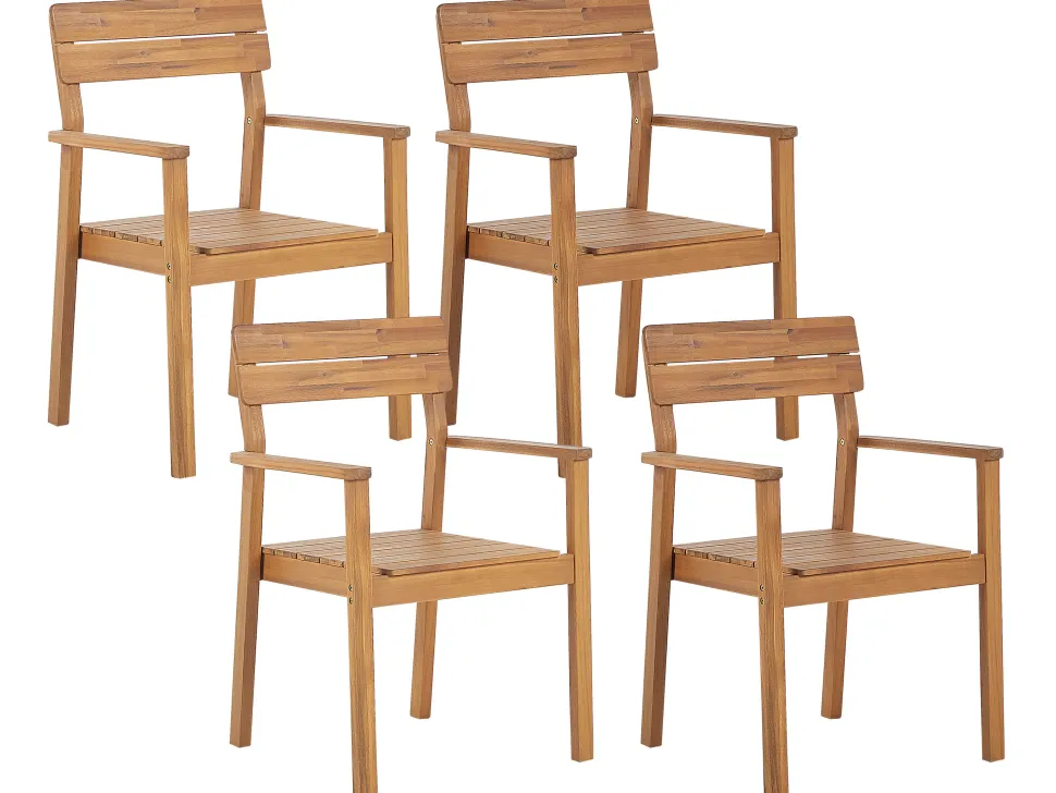 Conjunto De Jardim Em Madeira De Acacia Para 4 Pessoas Fornelli