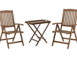 Conjunto De Jardim Em Madeira Escura De Acacia Amantea