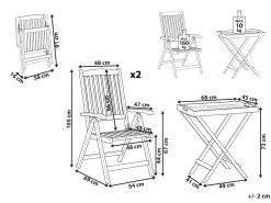 Conjunto De Jardim Em Madeira Escura De Acacia Amantea