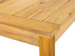 Conjunto De Jardim Em Madeira Com Almofadas Cinzentas Escuras Pallano