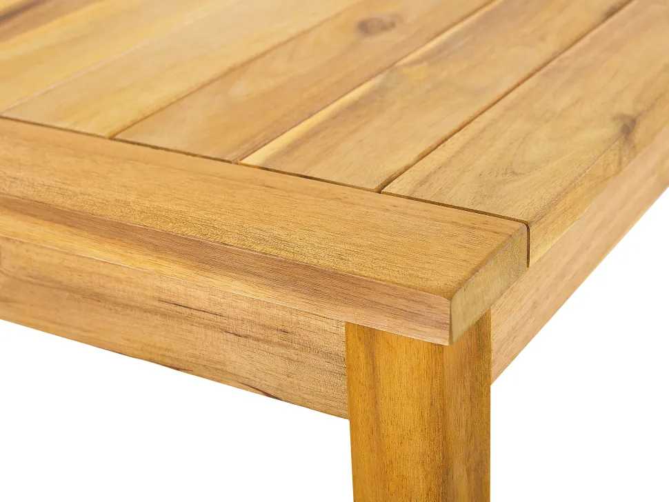 Conjunto De Jardim Em Madeira Com Almofadas Cinzentas Escuras Pallano