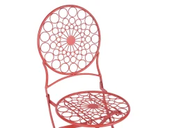 Conjunto De Jardim Em Metal Vermelho Scario