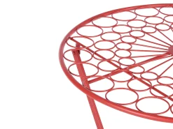 Conjunto De Jardim Em Metal Vermelho Scario