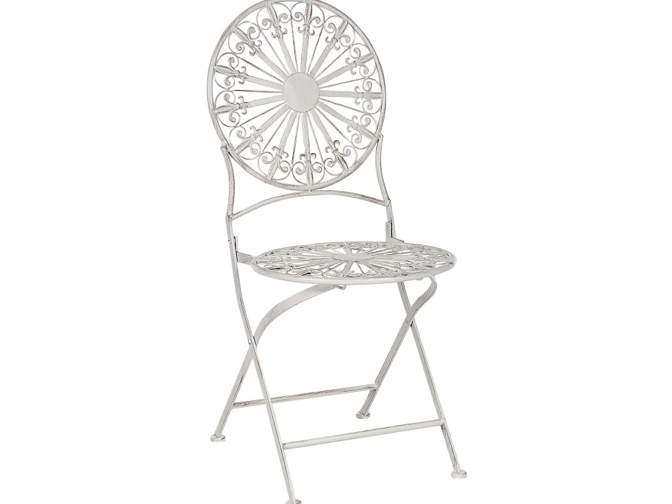 Conjunto De Jardim Em Metal Branco Scafa