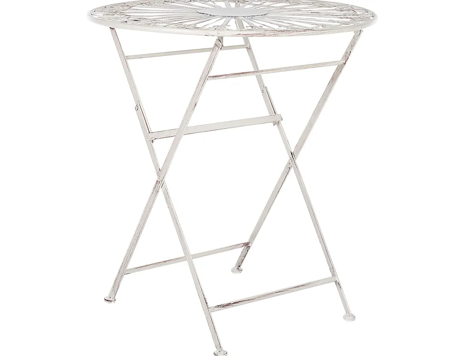 Conjunto De Jardim Em Metal Branco Scafa