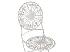 Conjunto De Jardim Em Metal Branco Scafa