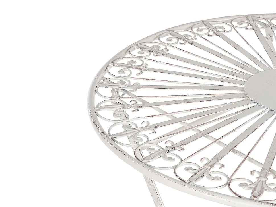 Conjunto De Jardim Em Metal Branco Scafa