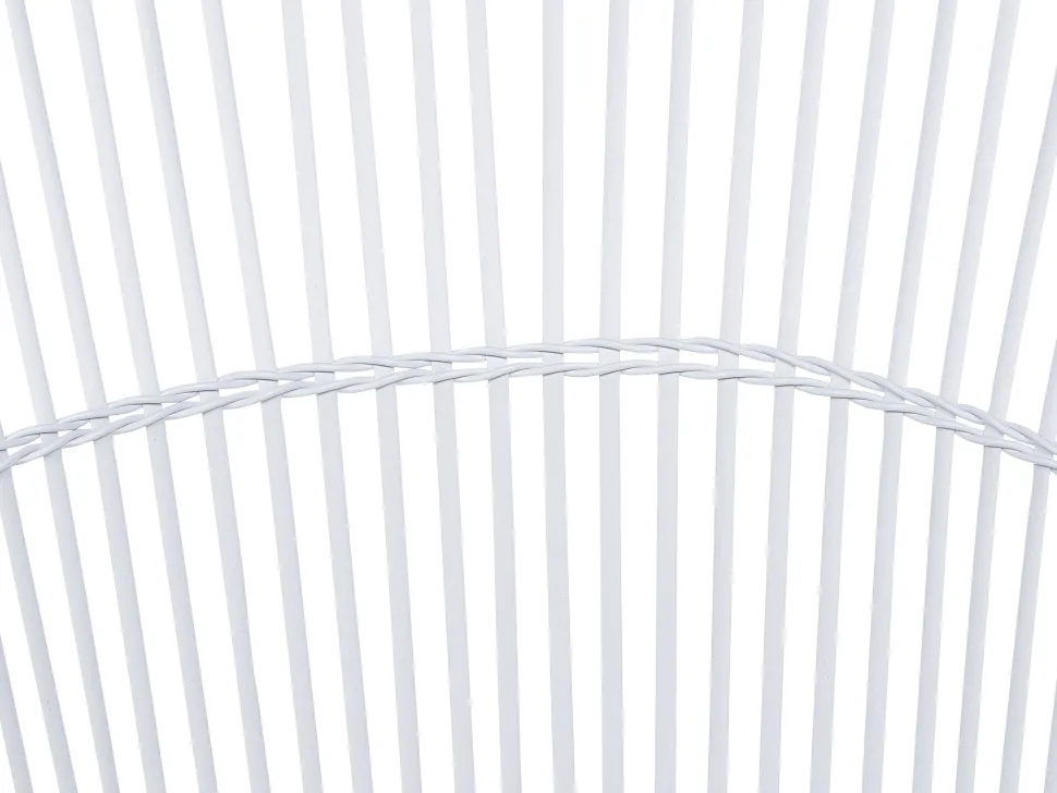 Conjunto De Jardim Em Rattan Sintetico Branco Acinzentado Mesyna