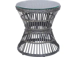 Conjunto De Jardim Em Rattan Sintetico Taupe Mesyna