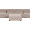 Conjunto De Jardim Modular 4 Lugares E Repousa-Pes Em Tecido Creme Arezzo