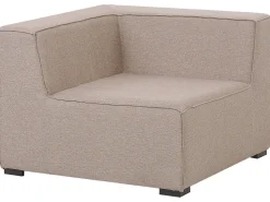 Conjunto De Jardim Modular 4 Lugares E Repousa-Pes Em Tecido Creme Arezzo