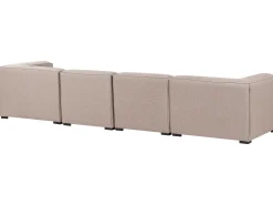Conjunto De Jardim Modular 4 Lugares E Repousa-Pes Em Tecido Creme Arezzo