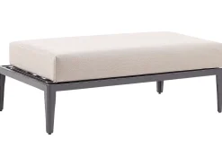 Conjunto De Jardim Modular 6 Lugares Em Aluminio Cinzento E Creme Rima Iii