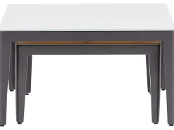 Conjunto De Jardim Modular 6 Lugares Em Aluminio Cinzento E Creme Rima Iii