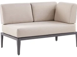 Conjunto De Jardim Modular 6 Lugares Em Aluminio Cinzento E Creme Rima Iii