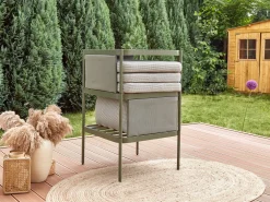 Conjunto De Jardim Modular 2 Lugares Em Aluminio Verde Terracina