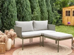 Conjunto De Jardim Modular 2 Lugares Em Aluminio Verde Terracina