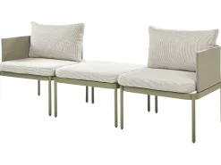Conjunto De Jardim Modular 2 Lugares Em Aluminio Verde Terracina