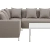 Conjunto De Jardim Modular 5 Lugares A Direita Em Tecido Creme Belize