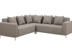 Conjunto De Jardim Modular 5 Lugares A Direita Em Tecido Creme Belize
