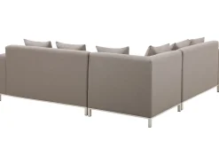 Conjunto De Jardim Modular 5 Lugares A Direita Em Tecido Creme Belize