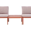 Conjunto De Jardim Modular 2 Lugares Em Aluminio Laranja Terracina