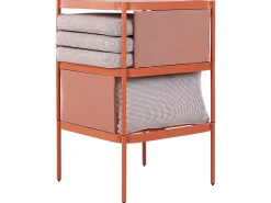 Conjunto De Jardim Modular 2 Lugares Em Aluminio Laranja Terracina