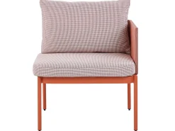 Conjunto De Jardim Modular 2 Lugares Em Aluminio Laranja Terracina
