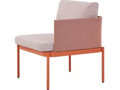 Conjunto De Jardim Modular 2 Lugares Em Aluminio Laranja Terracina