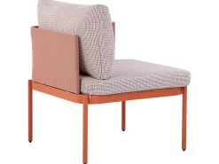 Conjunto De Jardim Modular 2 Lugares Em Aluminio Laranja Terracina