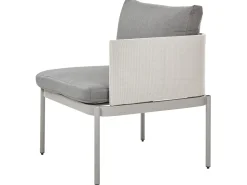 Conjunto De Jardim Modular 2 Lugares Em Aluminio Cinzento Claro Terracina