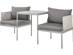 Conjunto De Jardim Modular 2 Lugares Em Aluminio Cinzento Claro Terracina