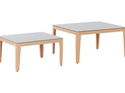 Conjunto De Jardim Modular 6 Lugares Em Aluminio Cinzento E Castanho Claro Rima Iii
