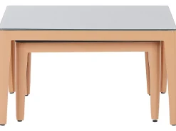 Conjunto De Jardim Modular 6 Lugares Em Aluminio Cinzento E Castanho Claro Rima Iii