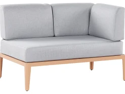Conjunto De Jardim Modular 6 Lugares Em Aluminio Cinzento E Castanho Claro Rima Iii