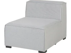 Conjunto De Jardim Modular 4 Lugares E Repousa-Pes Em Tecido Cinzento Claro Arezzo