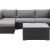 Conjunto De Jardim Modular Em Rattan Sintetico Preto A Direita Sano Ii