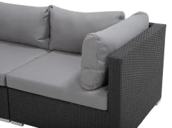 Conjunto De Jardim Modular Em Rattan Sintetico Preto A Direita Sano Ii