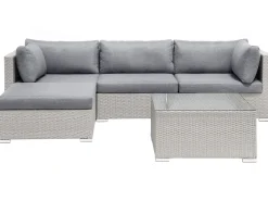Conjunto De Jardim Modular Em Rattan Sintetico Cinzento Claro A Direita Sano Ii