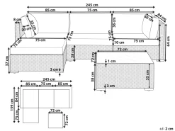Conjunto De Jardim Modular Em Rattan Sintetico Cinzento Claro A Direita Sano Ii