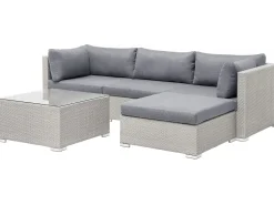 Conjunto De Jardim Modular Em Rattan Sintetico Cinzento Claro A Direita Sano Ii