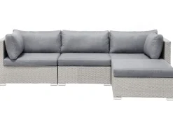 Conjunto De Jardim Modular Em Rattan Sintetico Cinzento Claro A Direita Sano Ii