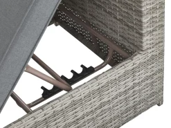 Conjunto De Jardim Modular 5 Lugares Em Rattan Cinzento A Direita Sabbia