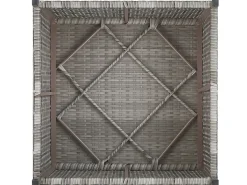 Conjunto De Jardim Modular 5 Lugares Em Rattan Cinzento A Direita Sabbia
