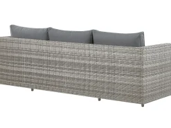 Conjunto De Jardim Modular 5 Lugares Em Rattan Cinzento A Direita Sabbia