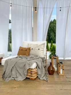 Conjunto De Jardim Modular 4 Lugares Em Rattan Cor Natural A Direita Varallo