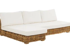 Conjunto De Jardim Modular 4 Lugares Em Rattan Cor Natural A Direita Varallo