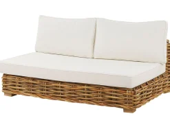 Conjunto De Jardim Modular 4 Lugares Em Rattan Cor Natural A Direita Varallo