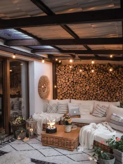 Conjunto De Jardim Modular 4 Lugares Em Rattan Cor Natural A Direita Varallo